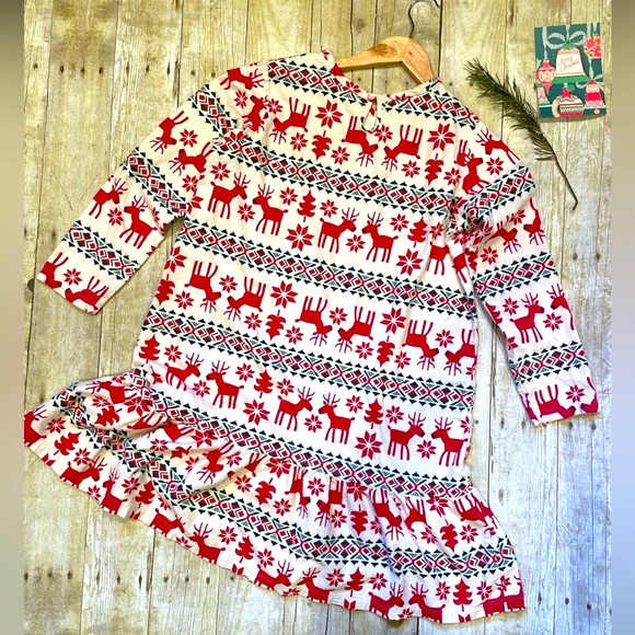 Hanna Andersson Deer Dear Fair Isle Nordic Holiday dress size 150 cm - Picture 1 of 14